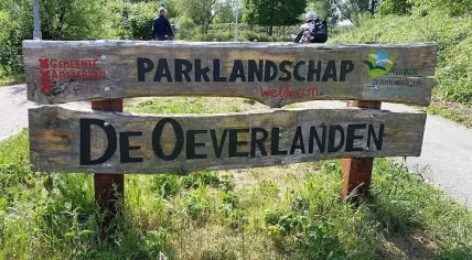 Entrance sign for De Oeverlanden, Amsterdam Nieuw-West