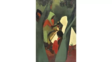 Haldi Grinders by Amrita Sher-Gil, 1940