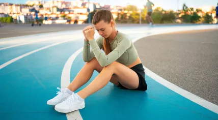An upset athlete