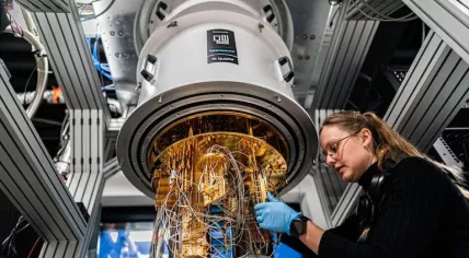 Quantware employee working on the VIO-40K architecture