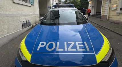German police car in Baden-Baden, Germany. May 20, 2026.