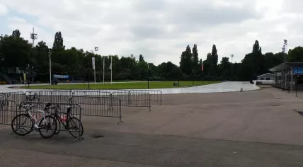 Empty Sportpark Middenmeer in Amsterdam.