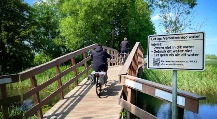 Jelsumer Feart near the military air base in Leeuwarden is one of the largest PFAS contamination sites in the Netherlands.