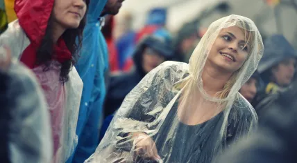 Rainy days at a music festival 