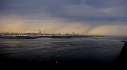 Storm clouds developing over the North Sea near the Zuid-Holland coast. 27 June 2026