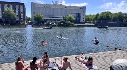 People swimming in Amsterdam. June 20, 2026.