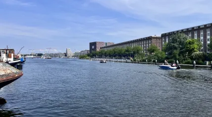 Borneokade in Amsterdam on a sunny day. June 21, 2026.