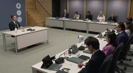 Mark Rutte speaking during the parliamentary inquiry committee on COVID-19, June 12, 2026.