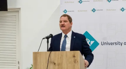 Aruba PM Mike Eman celebrating the 15th anniversary of the Rancho Foundation