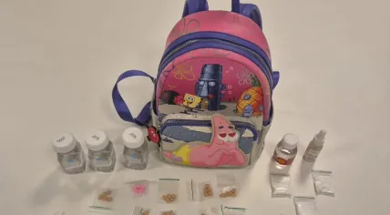 Police seize loaded revolver, hard drugs from SpongeBob backpack in Almere. July 13, 2026.