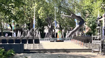 The Slavery Monument on Wednesday morning in Amsterdam. July 1, 2026.