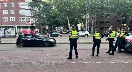 Football fans gather in Amsterdam-Oost to celebrate Morocco’s World Cup victory over Canada. 4 July 2026