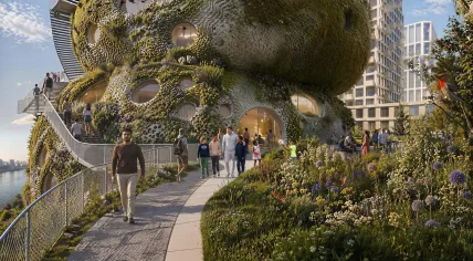 Rendering of "Rotterdam Rocks" building by MVRDV.