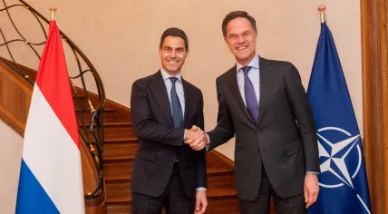 NATO Secretary General Mark Rutte and Prime Minister of the Netherlands, Rob Jetten