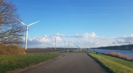 The Kreekraksluis wind park. March 18, 2019.