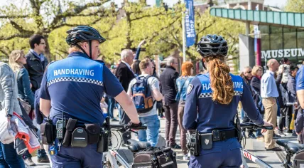 Enforcement officers in Amsterdam, 7 May 2017