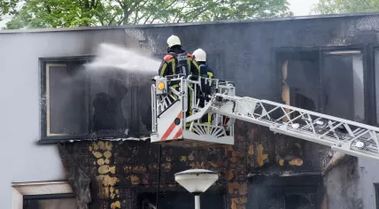 Firefighters on the job
