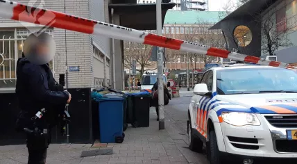 Police at gold theft in Rotterdam, Coolsingel