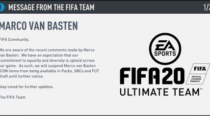 FIFA 20 post on Marco van Basten