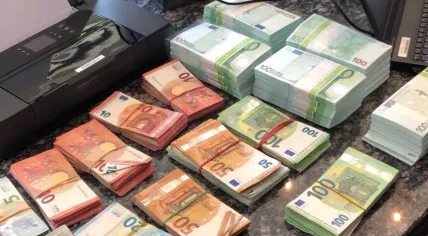 Cash seized from a Limburg recycling company suspected of money laundering, 11 July 2020