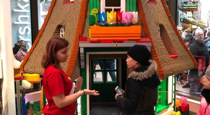 Inside the LEGO flagship store in Amsterdam, 29 November 2019