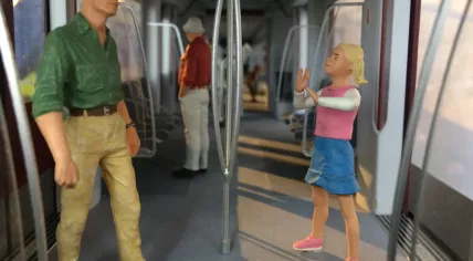 Model of an Amsterdam subway car