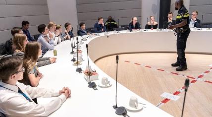 The first meeting of the Dutch police's new youth council, 16 April 2018