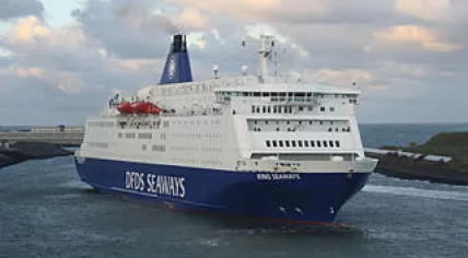 DFDS Seaways ferry 'King Seaways' in IJmuiden. 10 Dec. 2011
