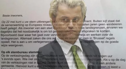 Euro support letter with Wilders
