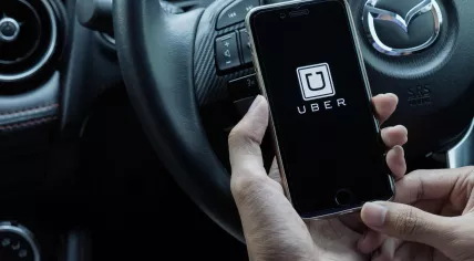 An Uber driver