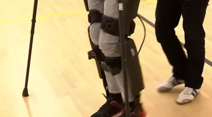 Disabled man's exoskeleton