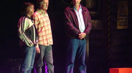 Top Gear's Richard Hammond, James May, and Jeremy Clarkson