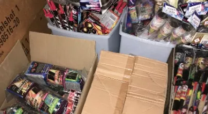 Illegal fireworks in Den Haag