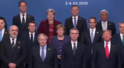 NATO leaders gather for the opening ceremony of the organization’s summit in London. Dec. 4, 2019