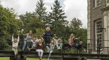 Princess Beatrix with her grandchildren at Drakensteyn palace, autumn 2017