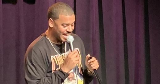 Zack Fox performing stand up in July 2019 at Cobbs Comedy Club in San Francisco.