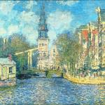 The Groenburgwal and the Zuiderkerk by Claude Monet, 1874