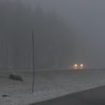 A foggy road