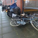 Bikes blown over in Amsterdam, 18 Jan 2018