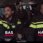 Jim Jefferies with Amsterdam police officers