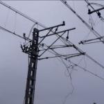 Broken overhead line near the Almere Oostvaarders station on 21 May 2019