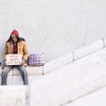 A man begging 