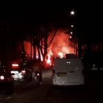 Feyenoord supporters lighting fireworks in Rotterdam, 5 November 2020