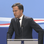 Mark Rutte at a press conference on 4 December 2020