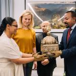 The crown is handed to Ethiopia PM Abiy Ahmed Ali