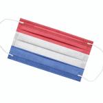 A Dutch flag printed on a face mask