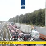 Traffic build up on the A12 as carnival operators head to The Hague to protest, 11 June 2020