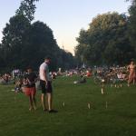 People enjoying the summer weather in Oosterpark in Amsterdam, 6 August 2020