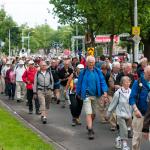 People attending the world's largest annual walking event in Nijmegen