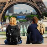 Tourists in Paris, France